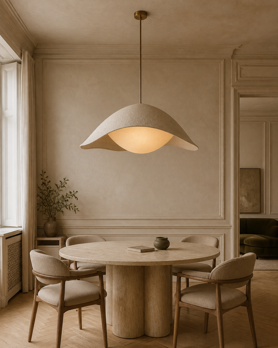 Suspension au-dessus d’une table de salle à manger