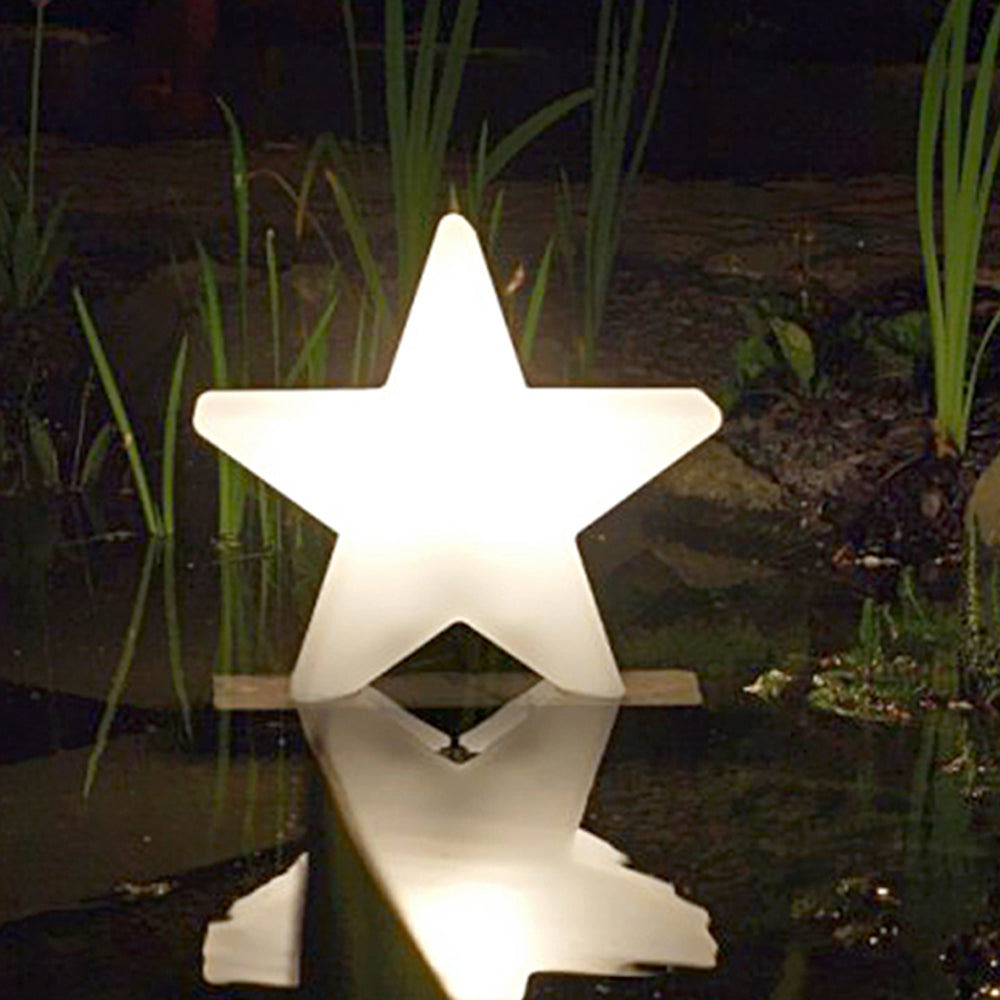 Lampe d’extérieur en acrylique blanc en forme d’étoile — Fumeterre