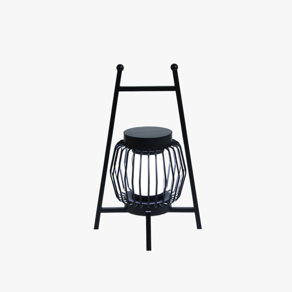 Lampadaire Lanterne Moderne, Métal, Noir — Résille