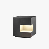 Borne cubique en métal anthracite à fente lumineuse — Reinette