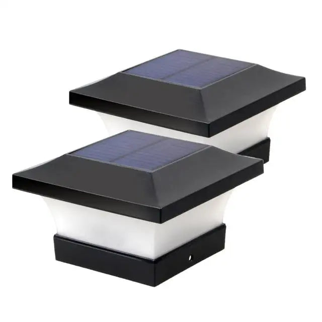 1-4 pièces Lumière Solaire Extérieure LED Post Pont Cap Clôture Paysage Lampe Étanche IP65 Porte de Jardin Lampe À Énergie Solaire Décoration