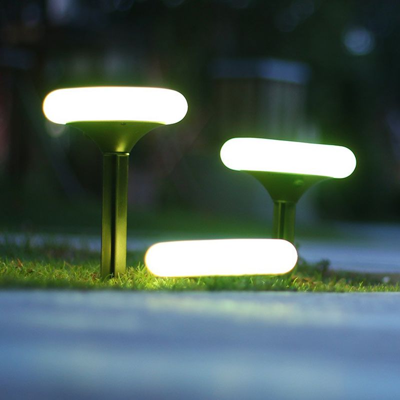 Balise de jardin solaire sur piquet à anneau lumineux — Rouvre