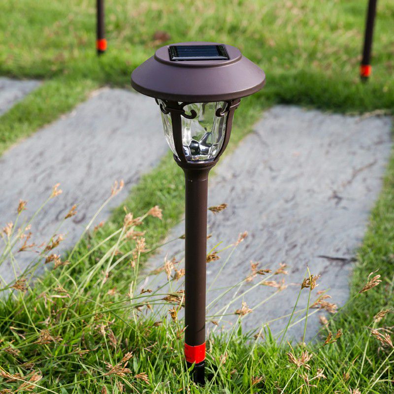 Balise solaire à piquer avec coupelle en verre couleur café — Pignon