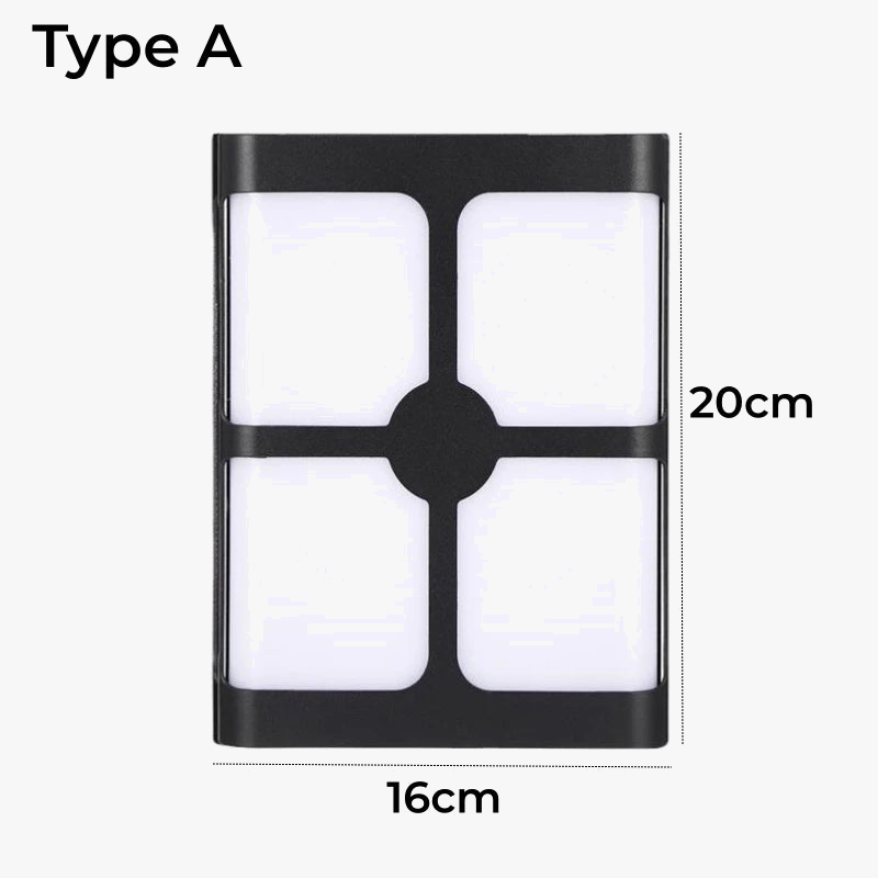 LED applique extérieure en plastique/aluminium porte d'entrée étanche IP65 applique jardin Patio terrasse maison luminaire mural