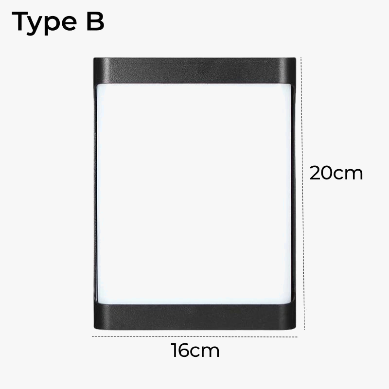 LED applique extérieure en plastique/aluminium porte d'entrée étanche IP65 applique jardin Patio terrasse maison luminaire mural