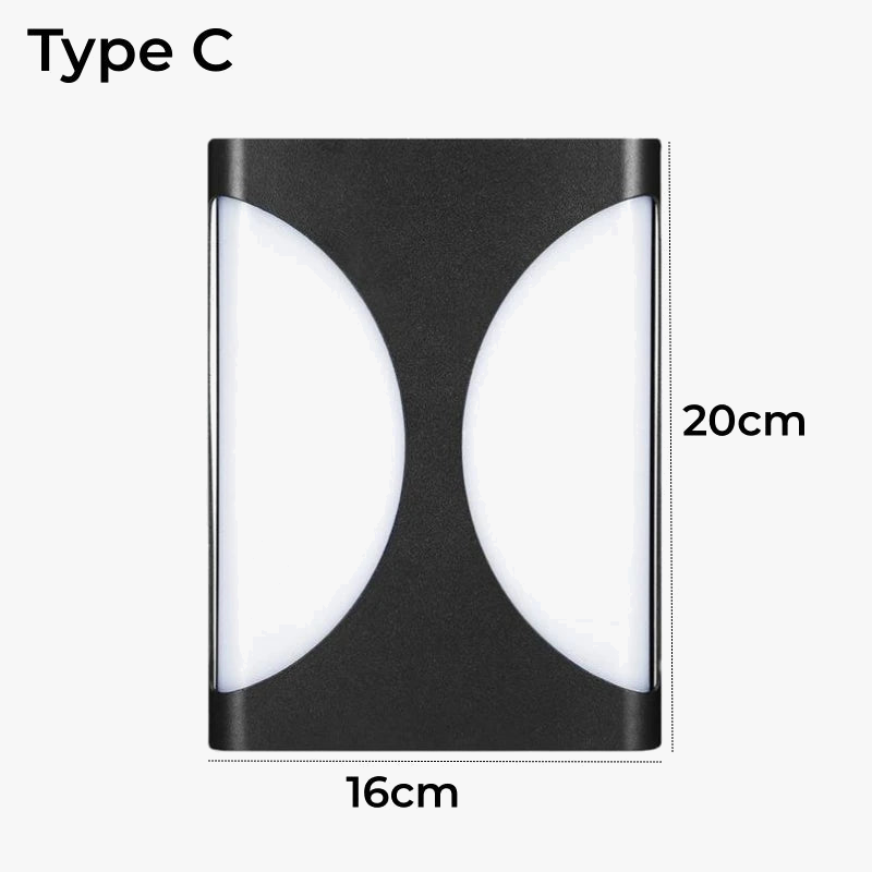 LED applique extérieure en plastique/aluminium porte d'entrée étanche IP65 applique jardin Patio terrasse maison luminaire mural