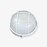 Plafonnier applique extérieur LED rond à grille blanche