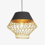 Suspension design à LED avec cage en métal industrielle Loft