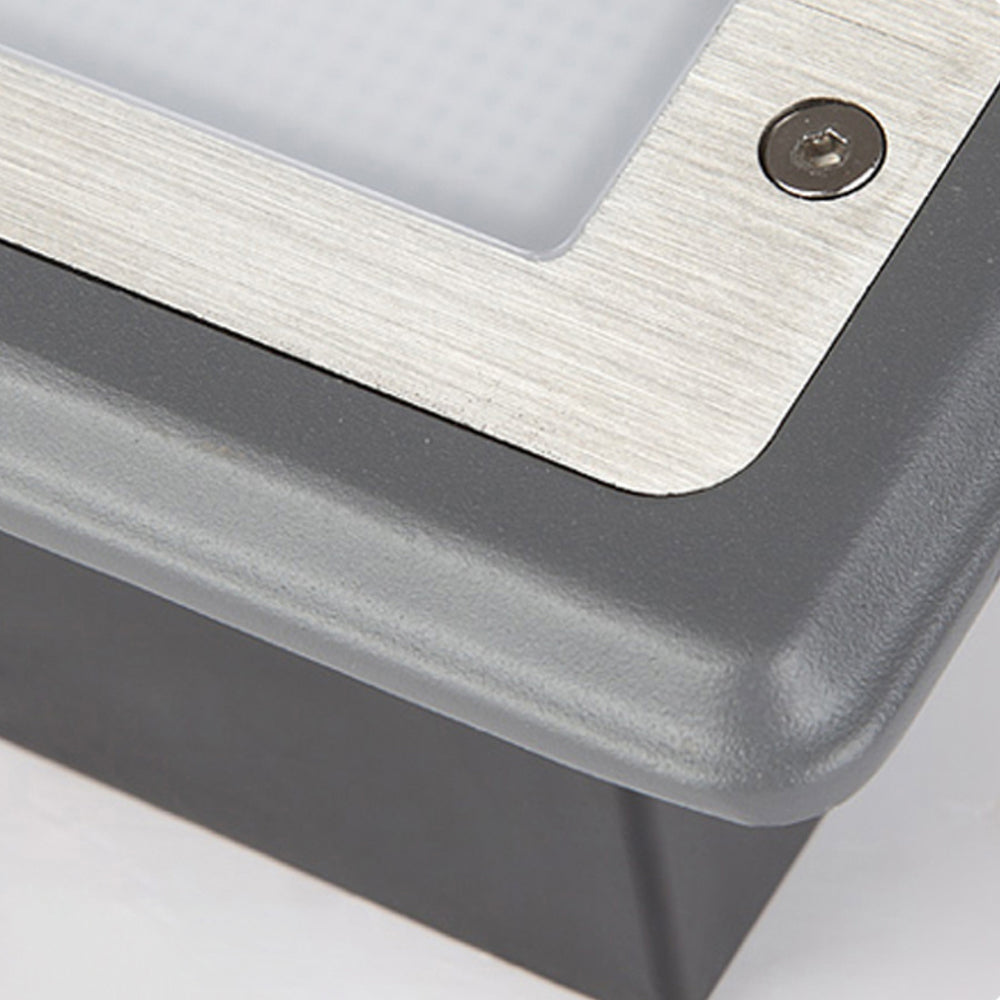 Spot de balisage rectangulaire en métal noir et acrylique — Œillet