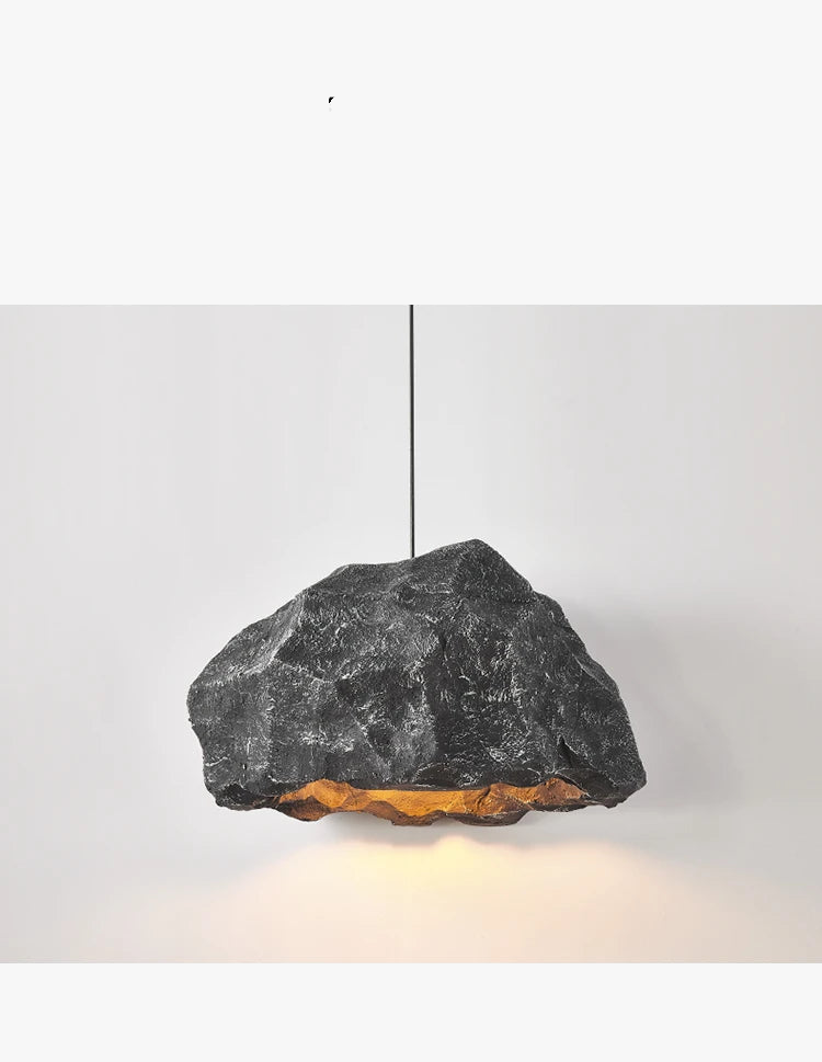 lustre design de créateur nordique lampe personnalisée imitation roche micro ciment style japonais lampe de pédant faite à la main