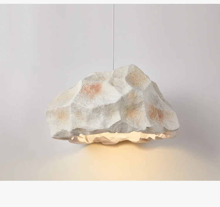 lustre design de créateur nordique lampe personnalisée imitation roche micro ciment style japonais lampe de pédant faite à la main