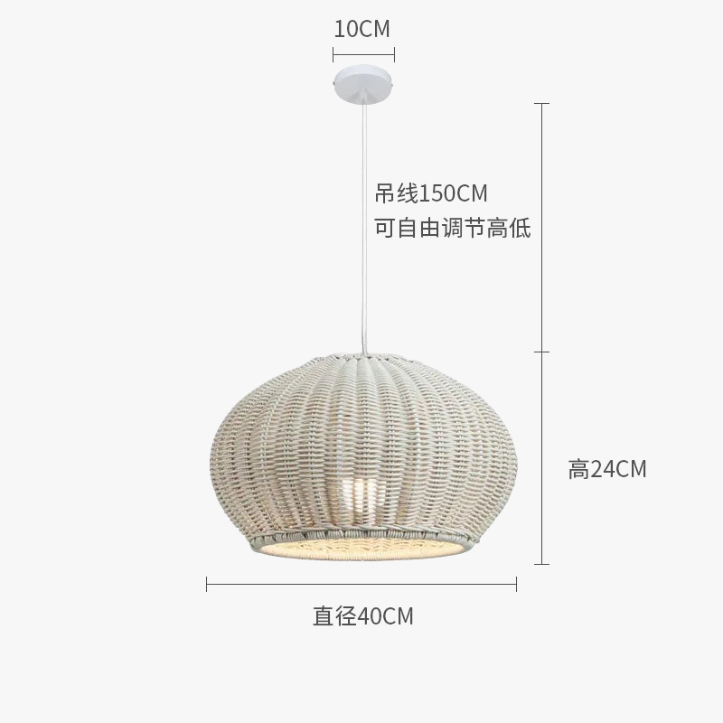 2023 Lustre étanche extérieur Suspension de style chinois Cour Villa Suspension Jardin Restaurant Lampe de tissage en rotin