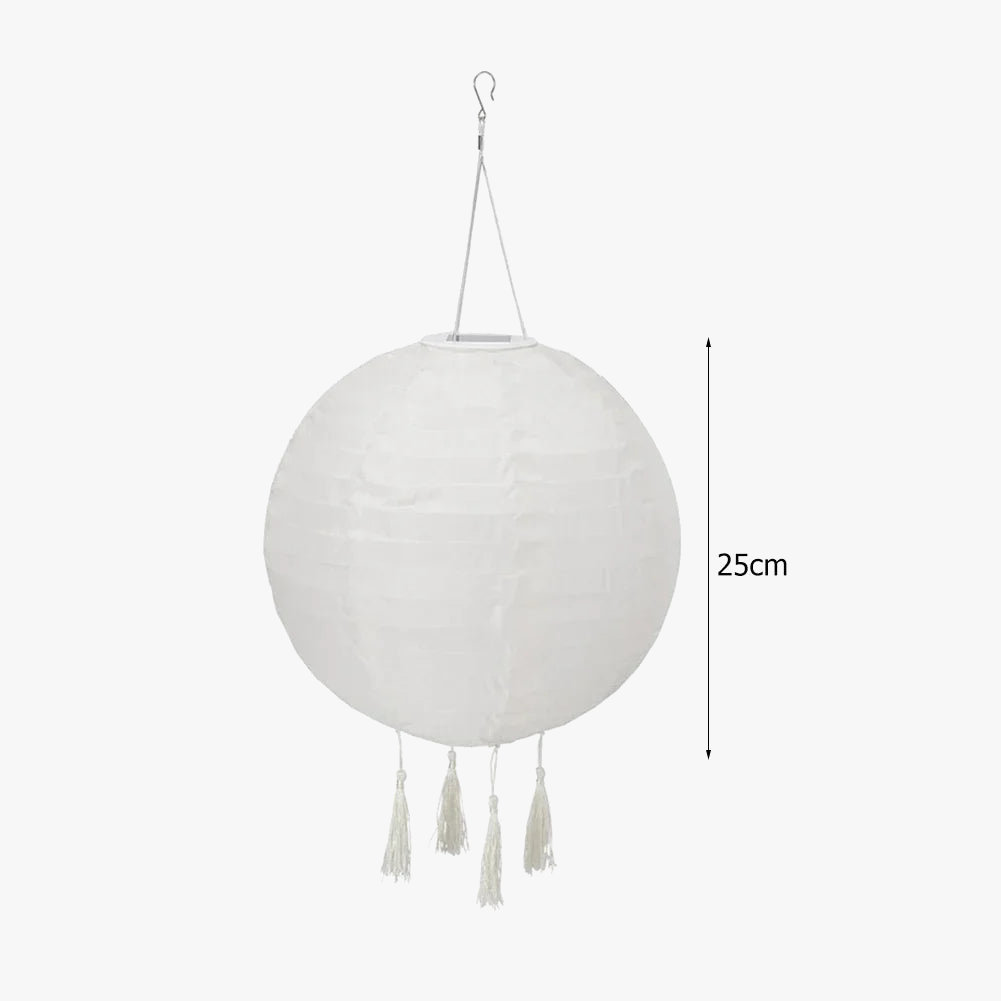 Suspension 25cm LED Lanterne Solaire Lampe Étanche Extérieure Suspendue Lumière Blanche Décor De Fête Décoration De Jardin Environnement Chaud Meilleur Cadeau