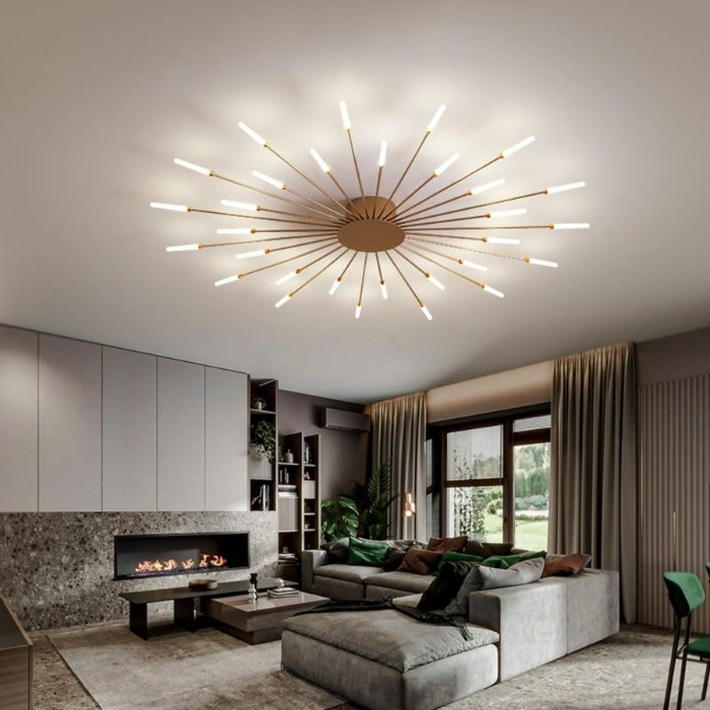 Plafonnier en verre LED 130 cm — Écorce