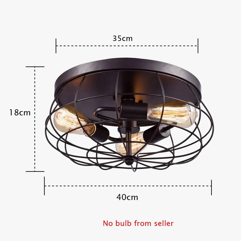 3 têtes Loft Vintage lumière industrielle luminaire couloir porche chambre plafonnier salon lampe lanterne