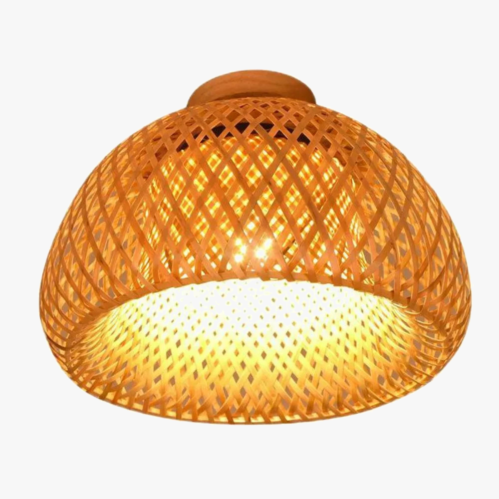 30 rotin osier plafonnier suspension abat-jour maison chambre décor Lustre bambou bois Art suspendu Lustre Luminaire