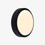 Plafonnier extérieur LED rond noir Flat (plusieurs tailles)