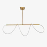 Lustre design LED doré avec bandeau lumineux Shadow