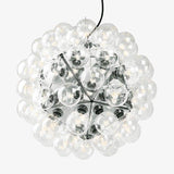 Suspension chromé avec lampes Castiglioni