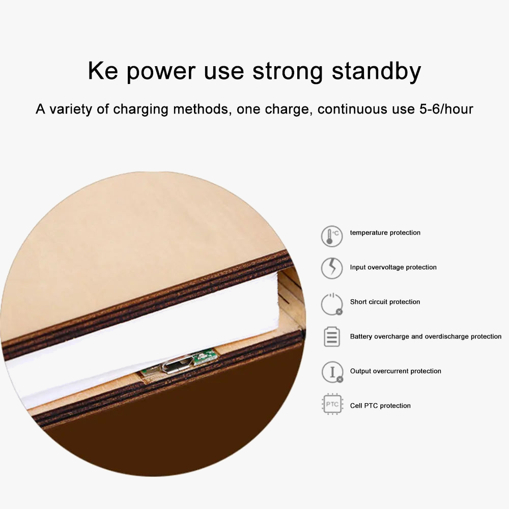 3D créatif Led livre veilleuse Portable en bois 5V Usb Rechargeable magnétique pliable bureau Table lampe décoration de la maison 5 couleurs