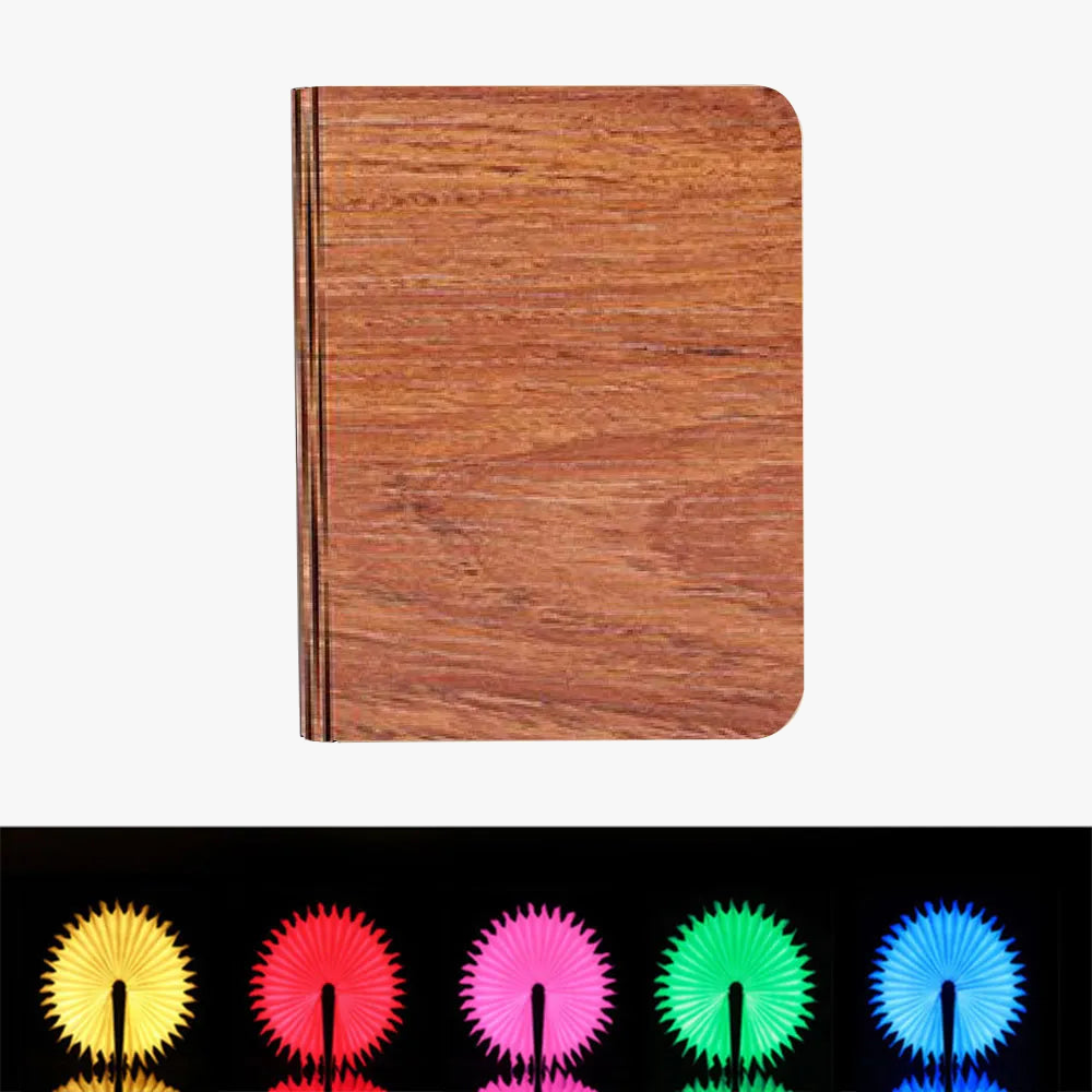 3D créatif Led livre veilleuse Portable en bois 5V Usb Rechargeable magnétique pliable bureau Table lampe décoration de la maison 5 couleurs