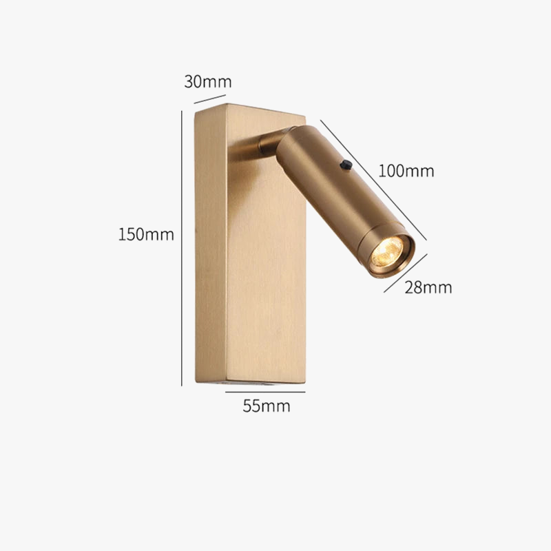 3W LED Applique murale de lecture avec interrupteur DC5V USB Port de charge chevet 350 degrés Rotation chambre hôtel tête de lit appliques lumière