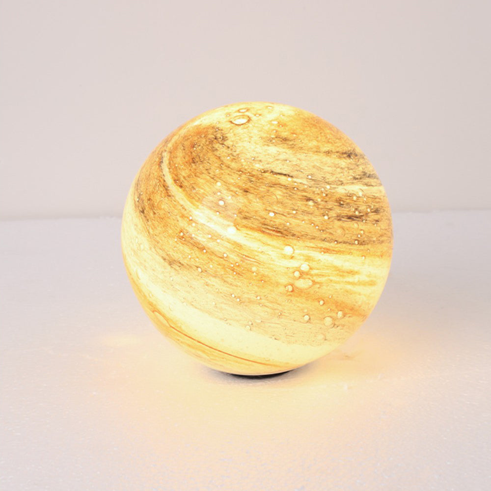 Boule lumineuse d'extérieur marbrée ambre ou bleue — Micocoulier