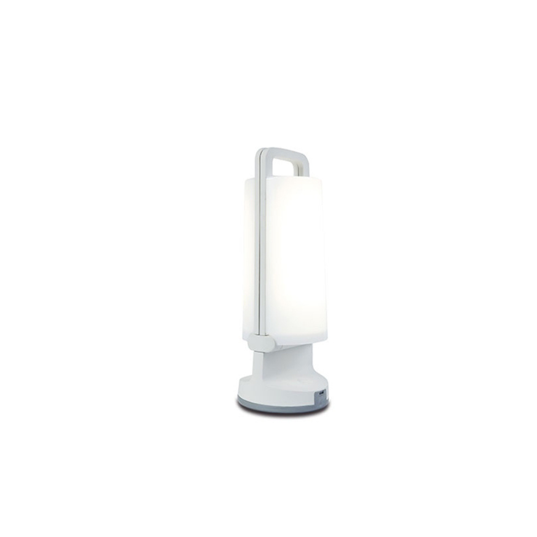 Lampe à poser cylindrique en acrylique avec anse métallique — Sétaire