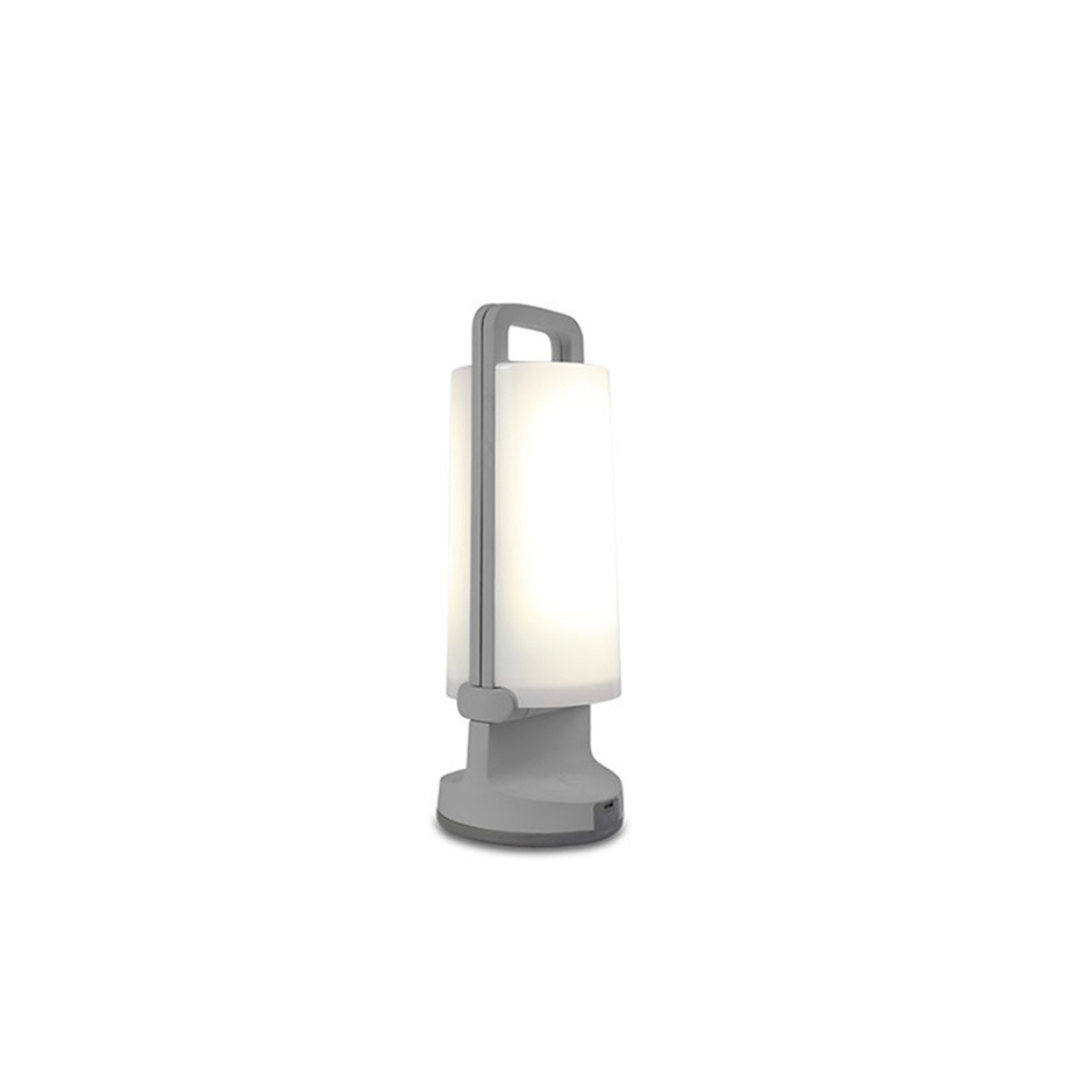 Lampe à poser cylindrique en acrylique avec anse métallique — Sétaire