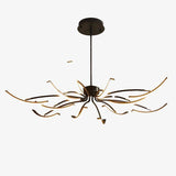 Lustre design à LED en métal avec plusieurs tiges Kyio