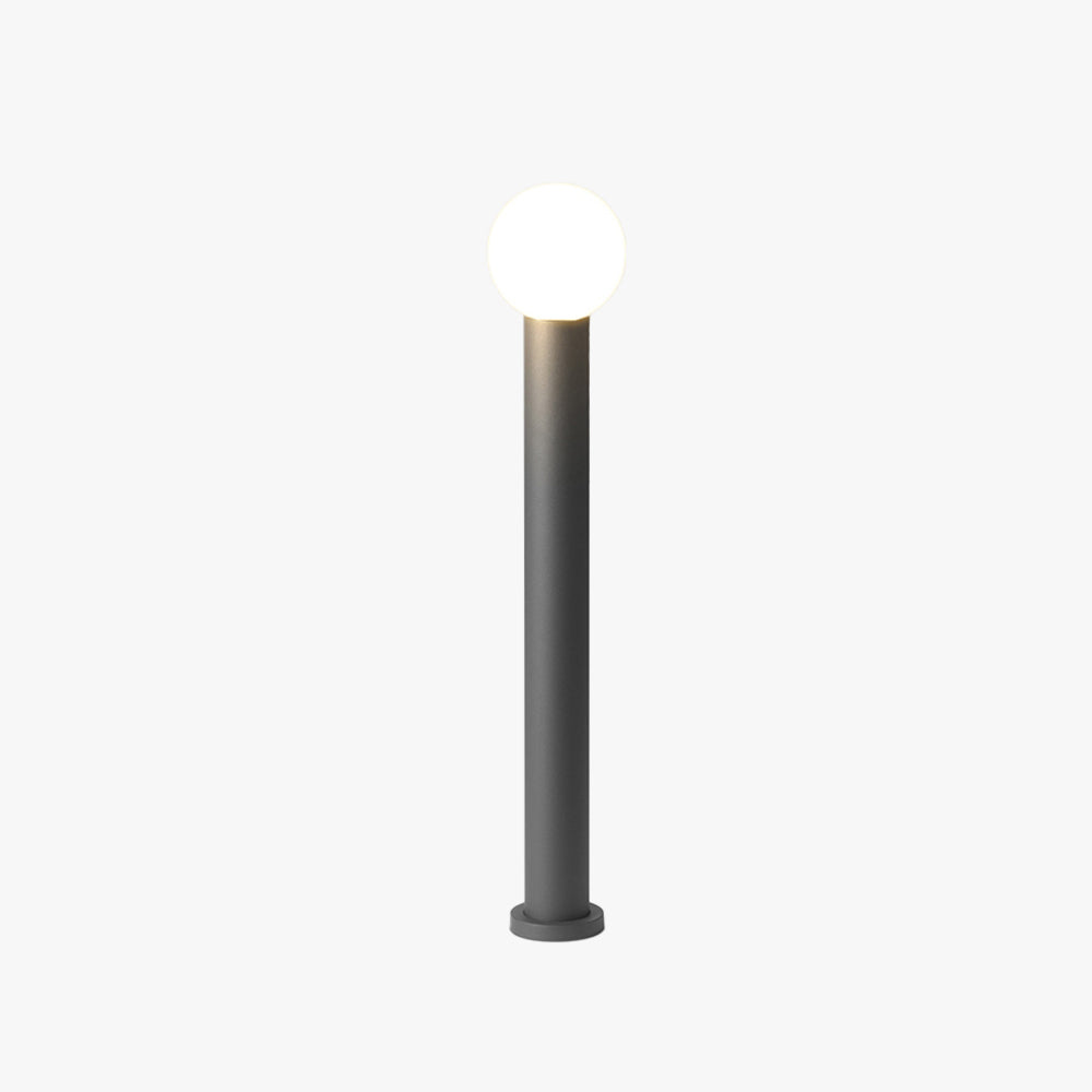 Ray Moderne LED Lampadaire Extérieur Noir Métal Allée — Saulaie