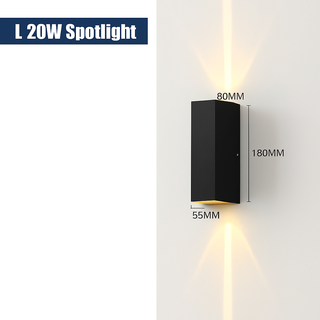 6W 10W 20W Outdoor LED Wall Lights Up and Down Narrow Beam COB Aluminium Wall Sconces Porch Light Garden Waterproof Spotlight