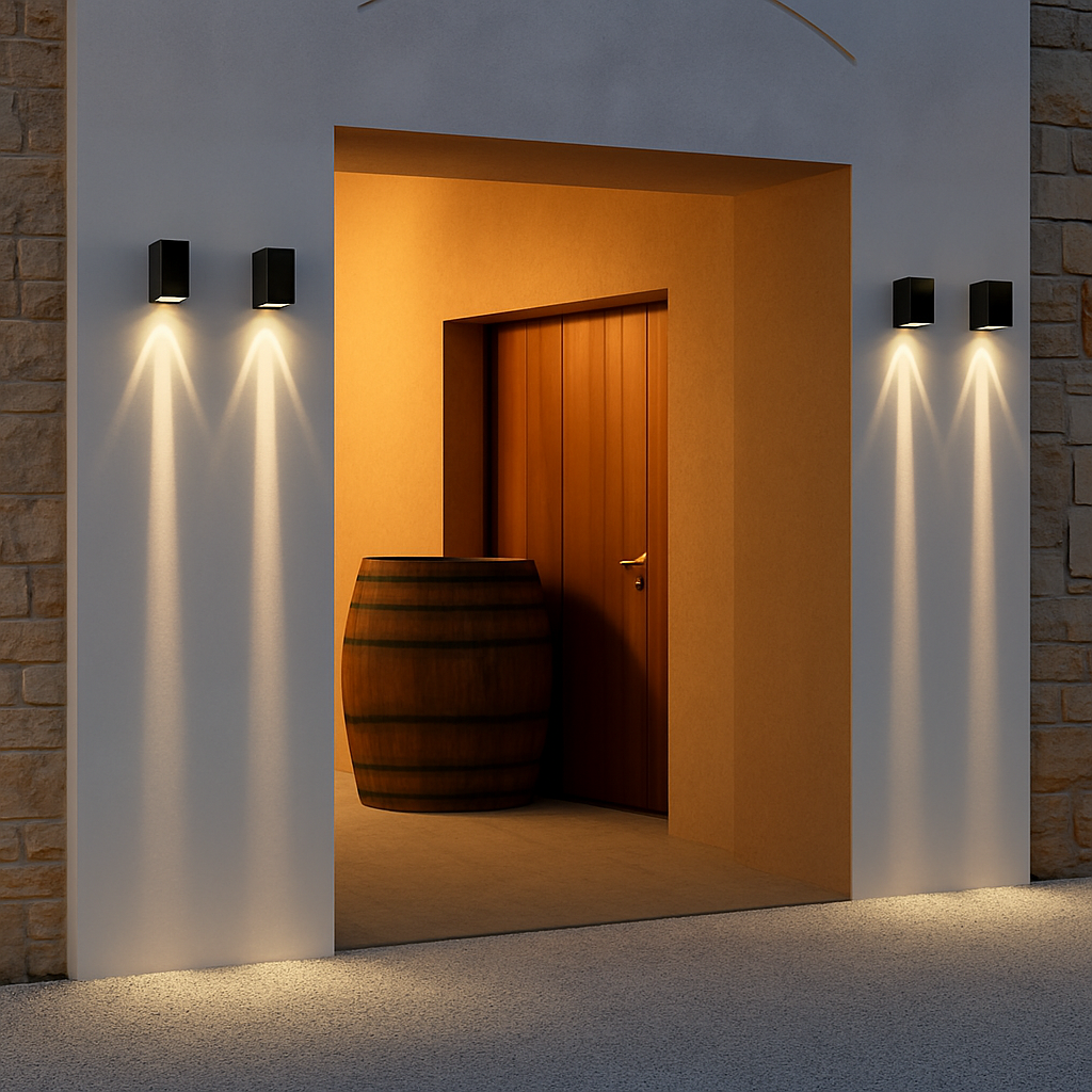 6W 10W 20W Outdoor LED Wall Lights Up and Down Narrow Beam COB Aluminium Wall Sconces Porch Light Garden Waterproof Spotlight