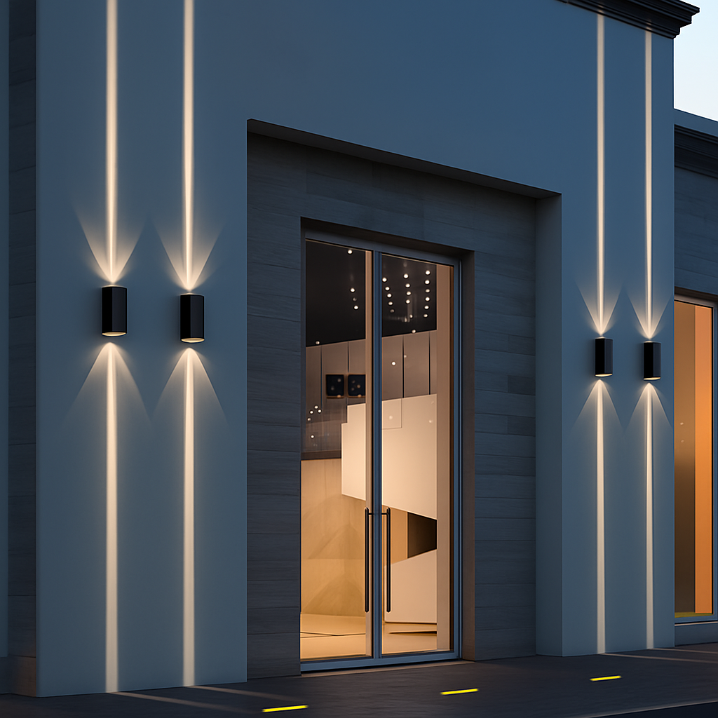 6W 10W 20W Outdoor LED Wall Lights Up and Down Narrow Beam COB Aluminium Wall Sconces Porch Light Garden Waterproof Spotlight