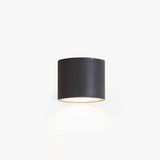 Plafonnier cylindrique en métal noir et diffuseur en verre — Sciure