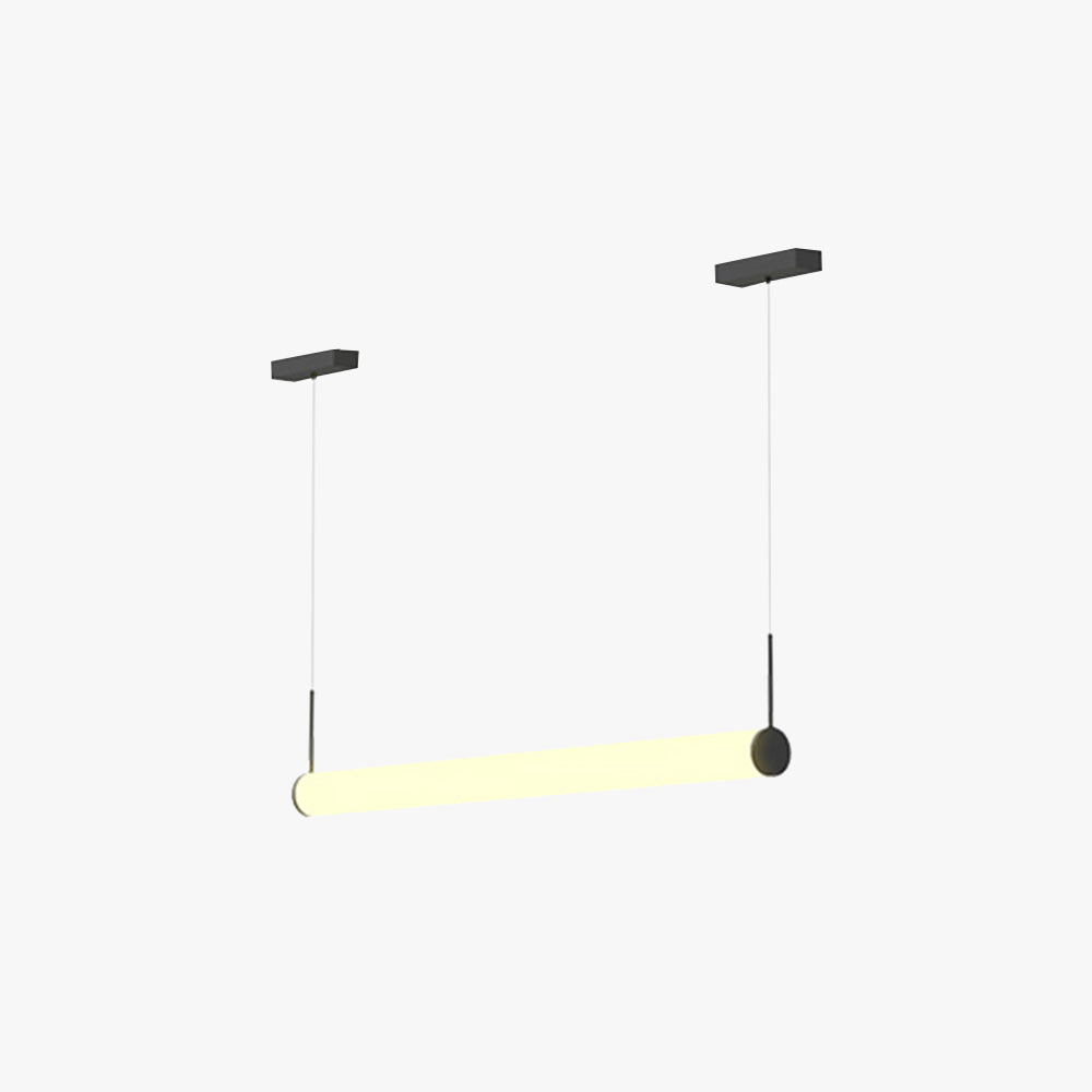 Suspension Extérieure Cylindre Moderne, Métal/Acrylique, Noir/Blanc — Stipe