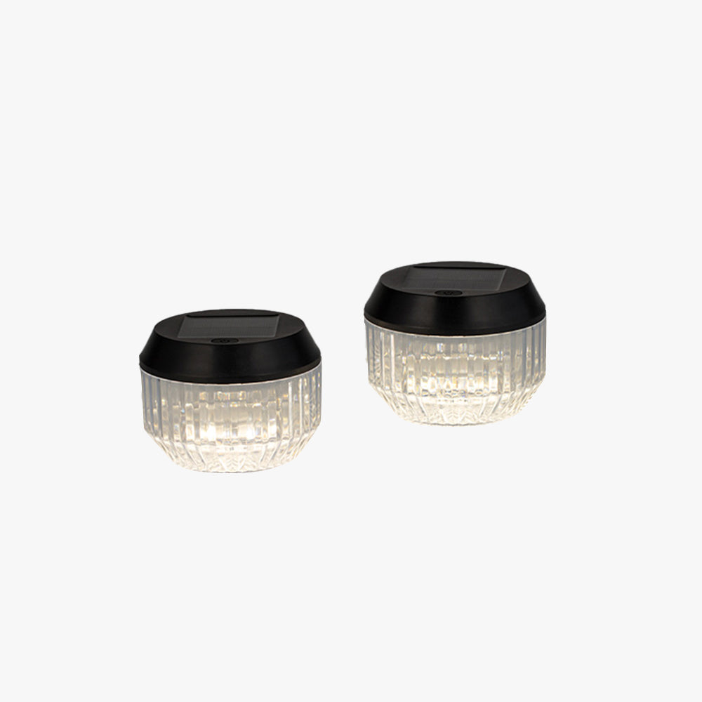 Lampe de Table Ronde Moderne, Acrylique, Noir — Rocaille
