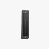 Balise encastrée rectangulaire en métal noir et verre — Poivrier