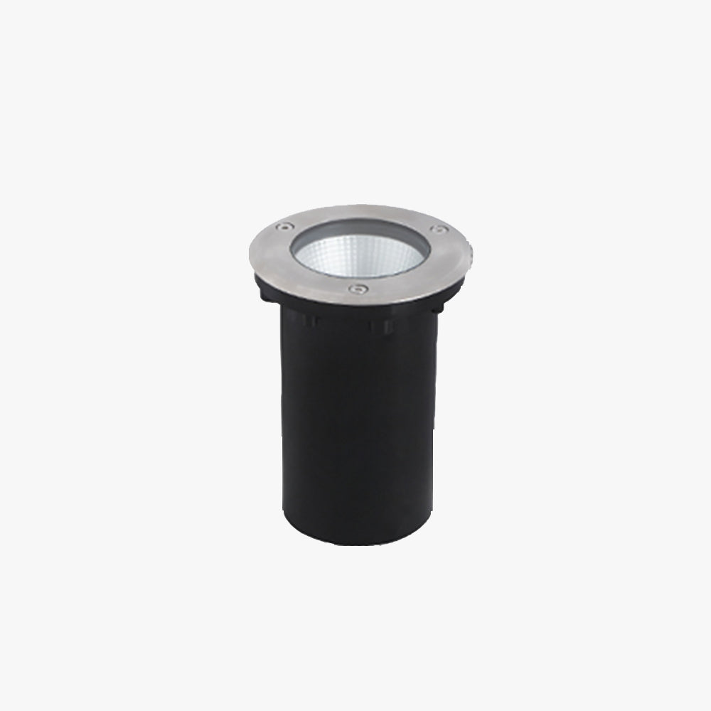 Éclairage Escalier Extérieur/Lampe Extérieure Rond Moderne, Métal/Verre, Noir — Polders