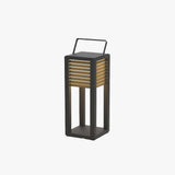 Lanterne de sol en métal noir à cadre ouvert et poignée — Pyrite
