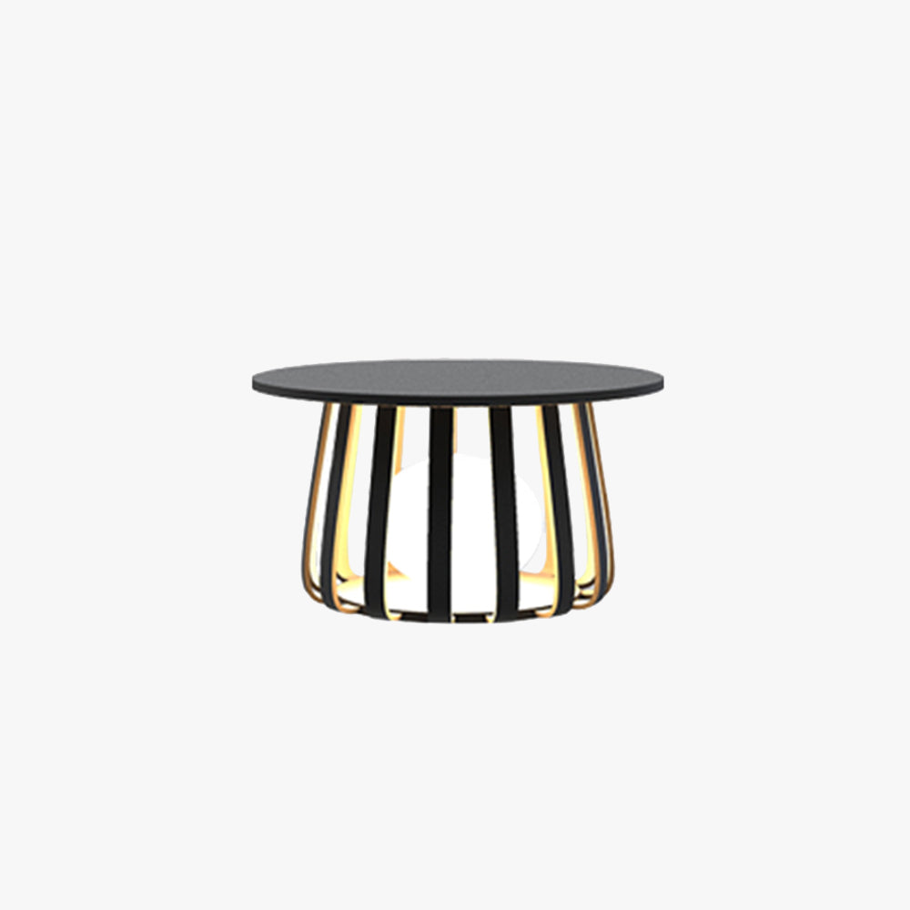 Lampadaire Table Moderne, Métal, Noir, Extérieur — Réglisse