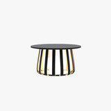 Table basse lumineuse d’extérieur à corps ajouré en métal — Réglisse