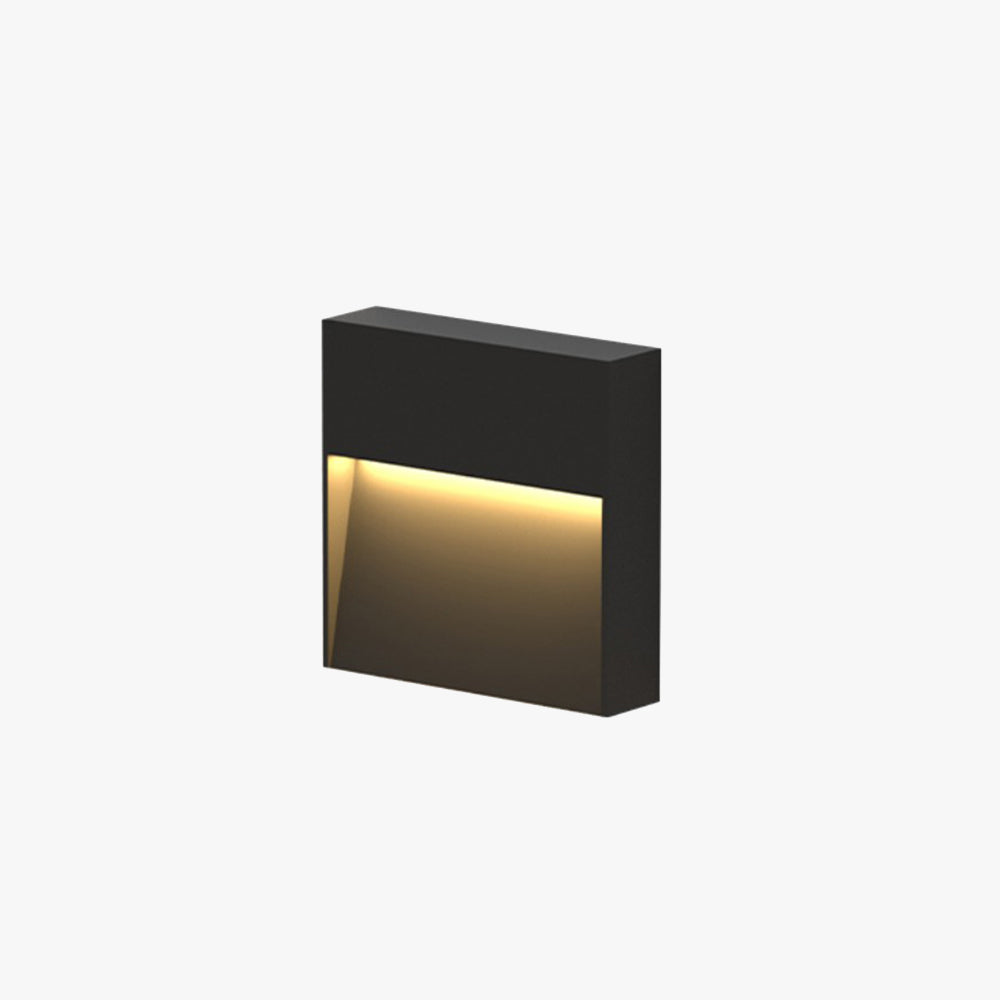Éclairage d'Escalier Extérieur Rectangulaire Moderne, Métal/Acrylique, Noir — Orgeat