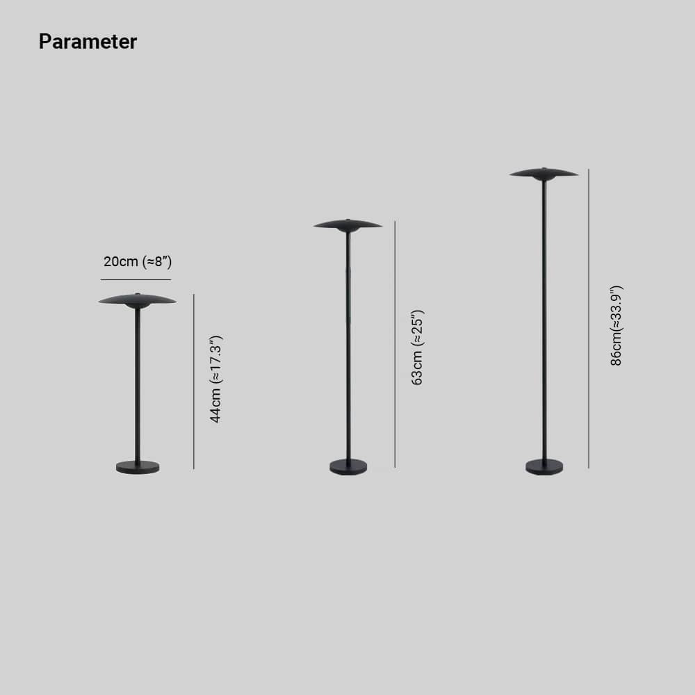 Lampadaire de jardin en métal à abat-jour parapluie — Glanure