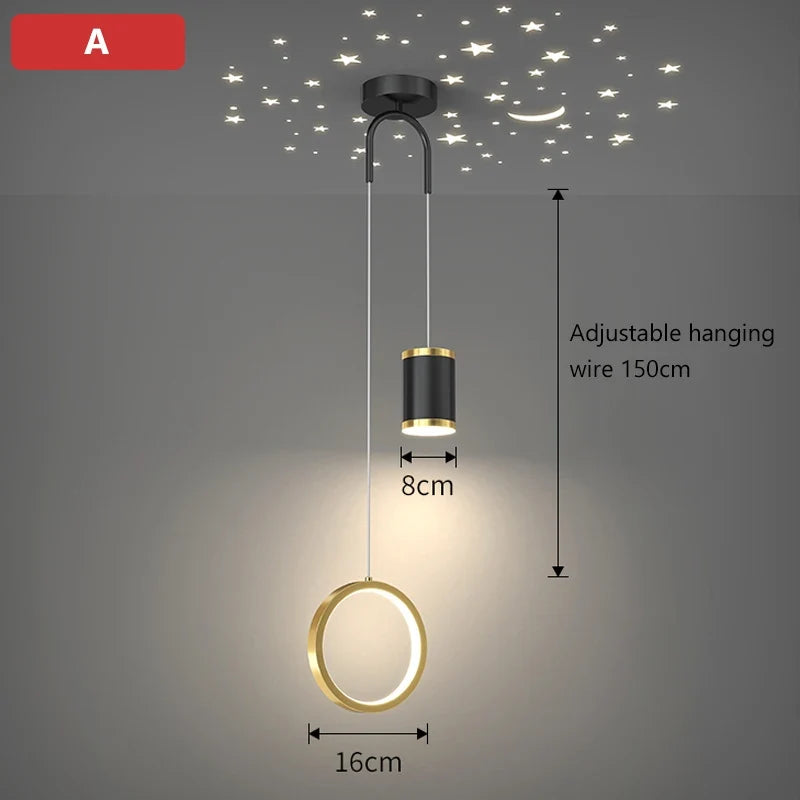 lustre led moderne à suspension pour intérieur nordique décoratif