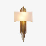 Applique murale design à LED dorée avec abat-jour blanc Luxury