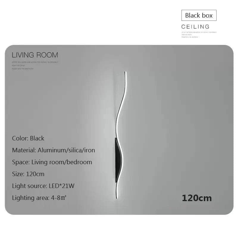applique murale led moderne en forme de s pour éclairage décoratif