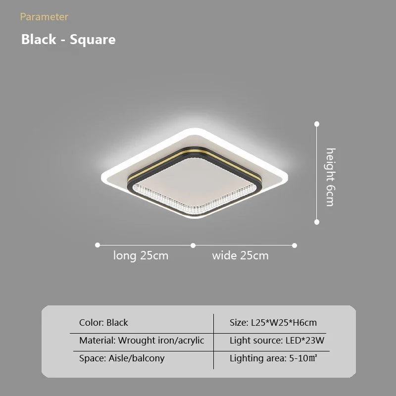 Plafond moderne à LEDs lampes pour salon chambre luxe décor luminaires intérieur couloir plafonnier avec télécommande