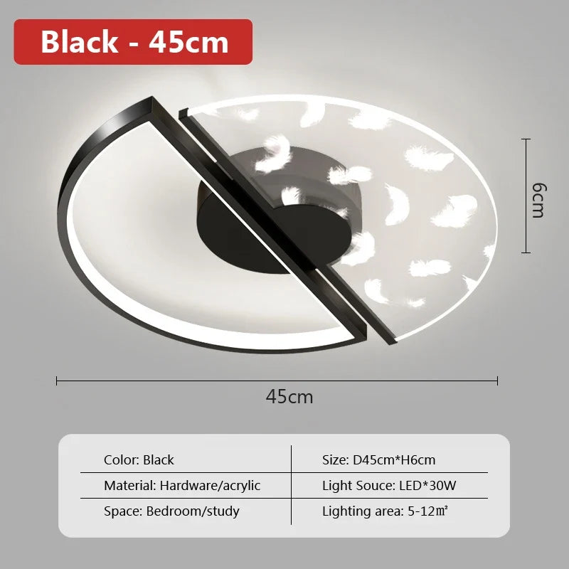 plafonnier led moderne avec intensité variable et design unique