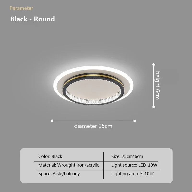 Plafond moderne à LEDs lampes pour salon chambre luxe décor luminaires intérieur couloir plafonnier avec télécommande